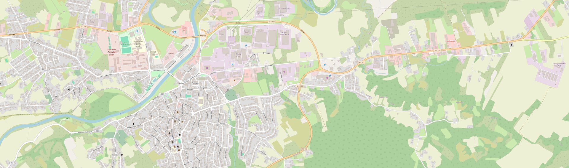 Mapa: Ulica 1. Maja, 74400 Derventa